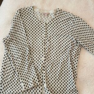 Merona 3/4 sleeve cardigan black and white sweater